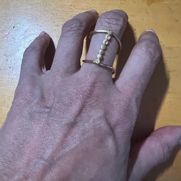 SATYA JEWELRY Cycles of the Goddess Moon Adjustable Gold Ring - Picture 3 of 8